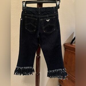 Armani junior double fringed hem  jeans